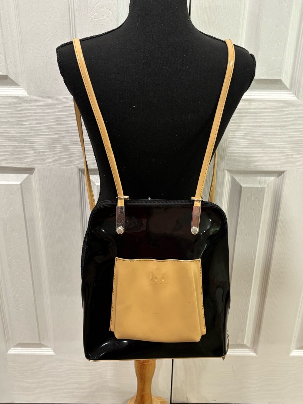 BEIJO LONDON PARIS NEW YORK  VINTAGE BACKPACK SHOULDER BAG